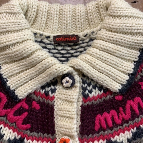 Catimini ivory button front cardigan sweater - Picture 2 of 9